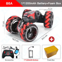 86A RC Stunt Car with Gesture Control, Music, LED Lights & Long-Lasting Battery