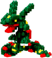 Nanoblock Pokémon Rayquaza Building Kit – 240-Piece Mini Brick Set | Officially Licensed Kawada Product