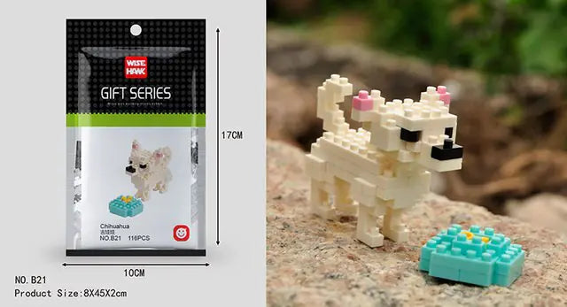 Mini 3D Animal Building Blocks Set – Creative & Educational Brick Models for Kids | Build Dogs, Cats, Birds, Wolves & More