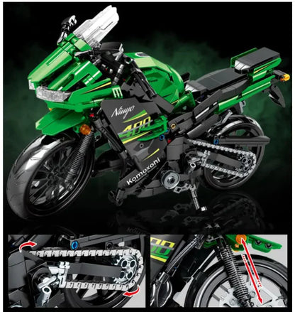 Kids' Motorcycle Building Block Model Kit