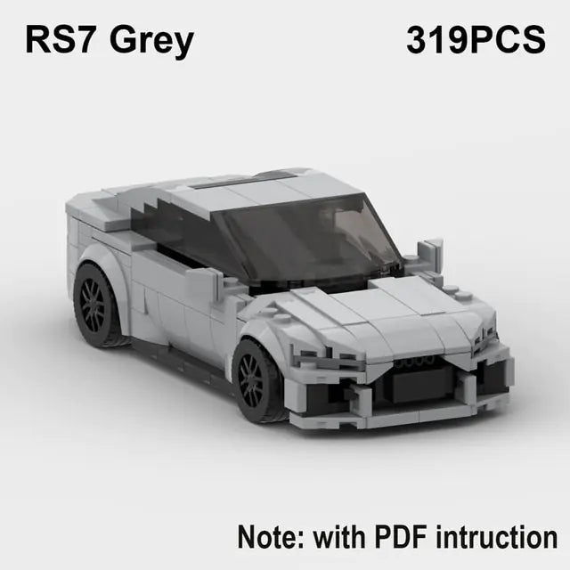 MOC RS6 Avant, R8 GT3, RS7 Speed Sports Car Building Blocks Set – Ultimate Racing Brick Model Kit for Enthusiasts & Future Engineers