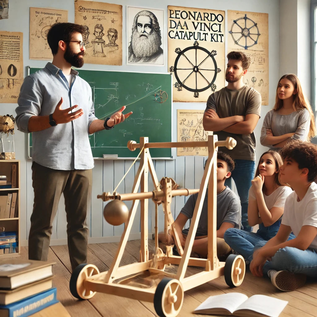 Pathfinders Leonardo da Vinci Catapult Kit – Educational STEM Wood Building Kit for Ages 12-14