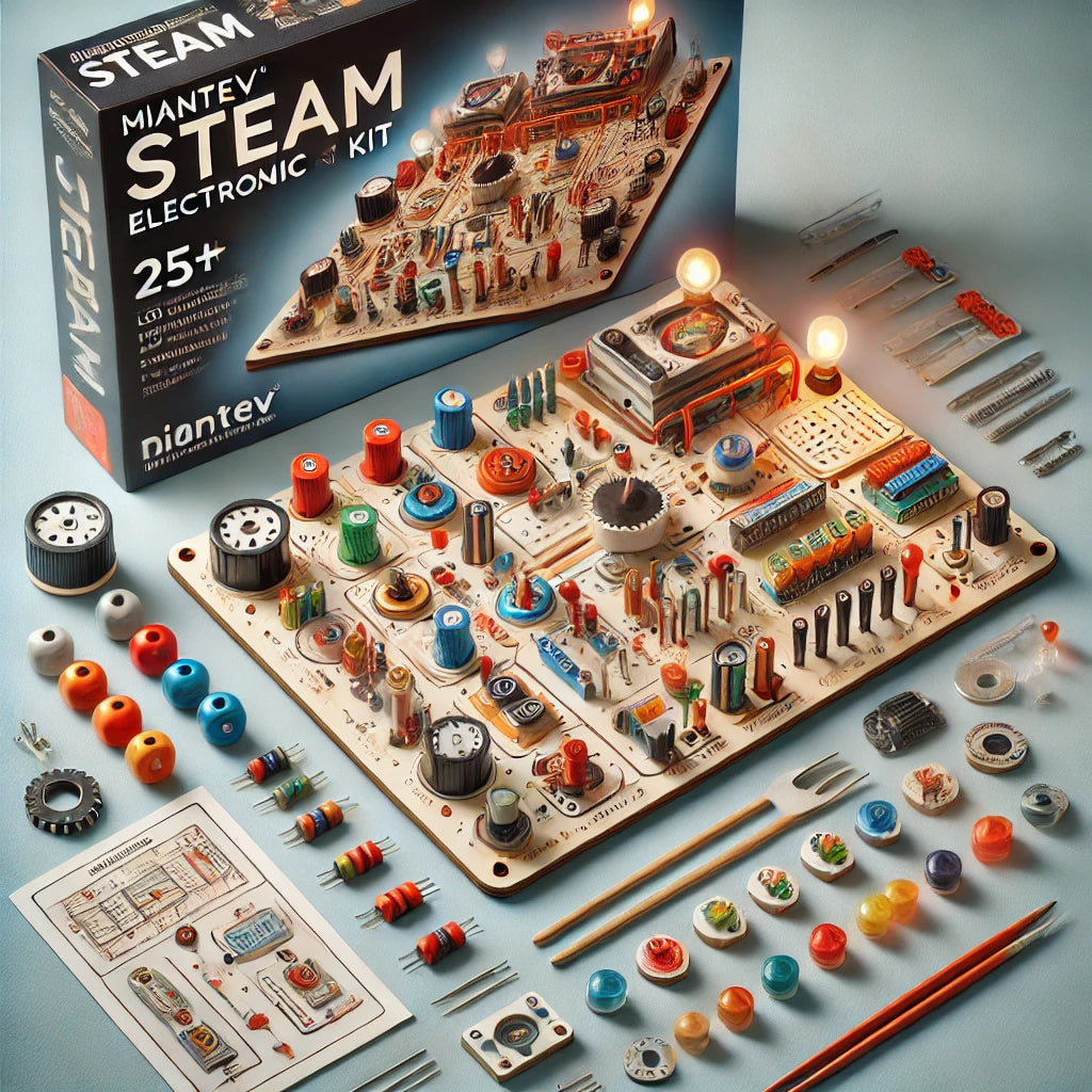 Miantev STEAM Electronic Kit – Kids Circuit Board Building Kit with 25+ Circuits & Components | STEM Engineering Toy for Ages 8-12