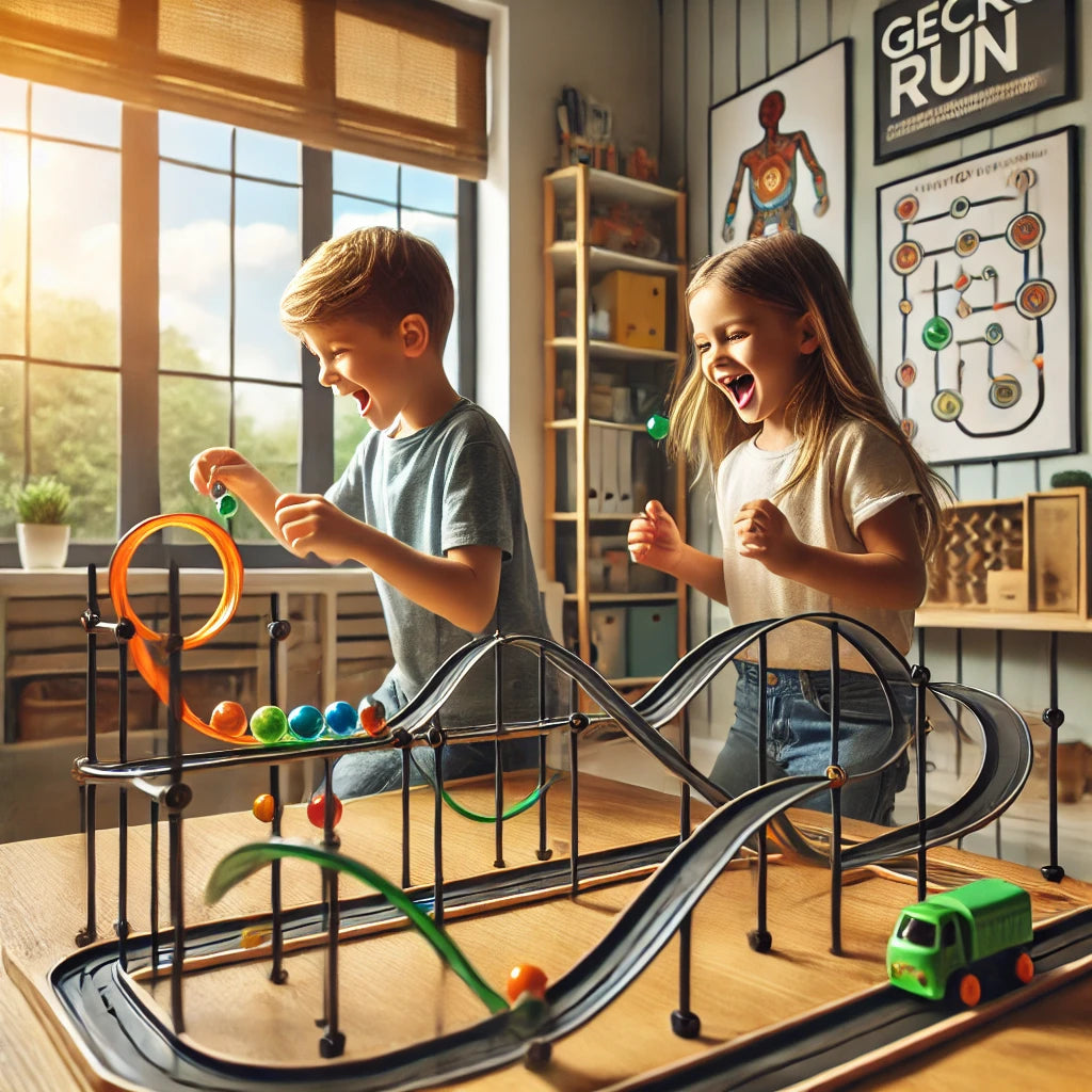 Gecko Run Marble Track System – Innovative Suction-Powered STEM Marble Run for Endless Creative Builds