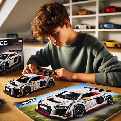 MOC RS6 Avant, R8 GT3, RS7 Speed Sports Car Building Blocks Set – Ultimate Racing Brick Model Kit for Enthusiasts & Future Engineers