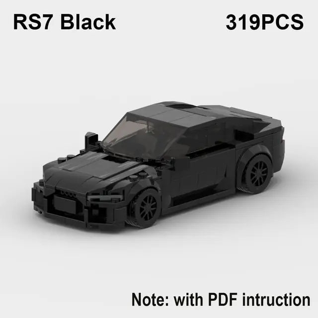 MOC RS6 Avant, R8 GT3, RS7 Speed Sports Car Building Blocks Set – Ultimate Racing Brick Model Kit for Enthusiasts & Future Engineers