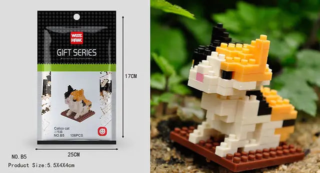 Mini 3D Animal Building Blocks Set – Creative & Educational Brick Models for Kids | Build Dogs, Cats, Birds, Wolves & More