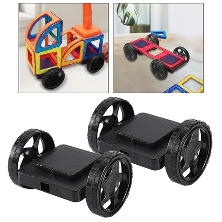 Magnetic Motion Builder™ Set – 2-Piece Magnetic Wheels for Moving Creations | STEM Educational Toy