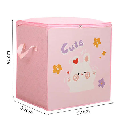 FoldaFun Animal Cube Organizer™ – 120L Collapsible Storage Bin for Toys, Clothes & More | Cute & Durable Canvas Design