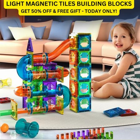 Light Magnetic Tiles Building Blocks