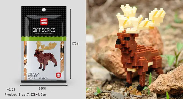 Mini 3D Animal Building Blocks Set – Creative & Educational Brick Models for Kids | Build Dogs, Cats, Birds, Wolves & More