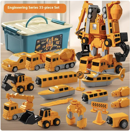 35-Piece Engineering & Military Series Building Blocks Set – Creative Construction Toy with Storage Box | For Kids Ages 4-6