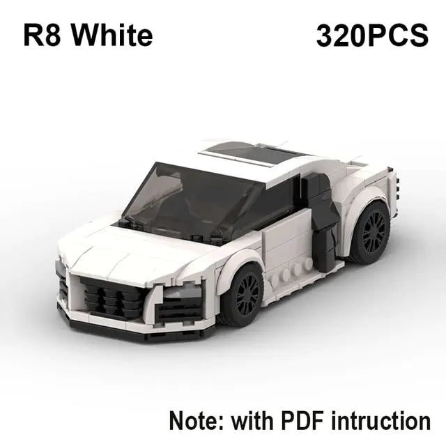 MOC RS6 Avant, R8 GT3, RS7 Speed Sports Car Building Blocks Set – Ultimate Racing Brick Model Kit for Enthusiasts & Future Engineers