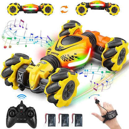 RC Watch Gesture Rotation Stunt Car – 3-Way Control, 360° Stunts, Endless Fun