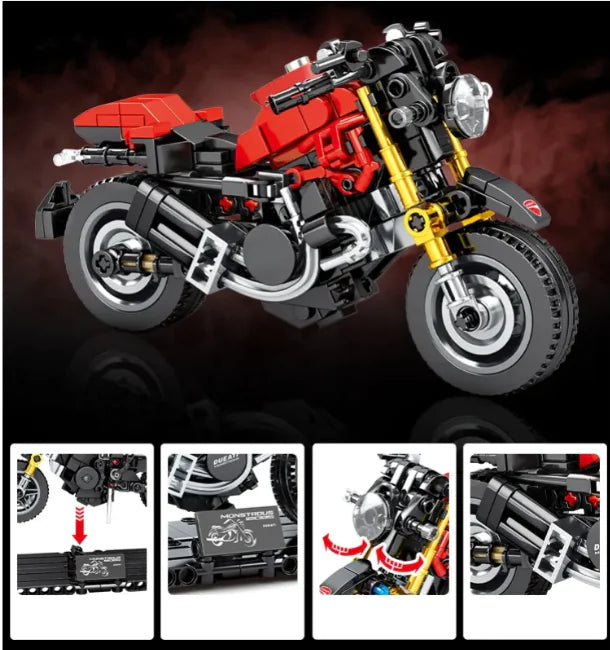 Kids' Motorcycle Building Block Model Kit